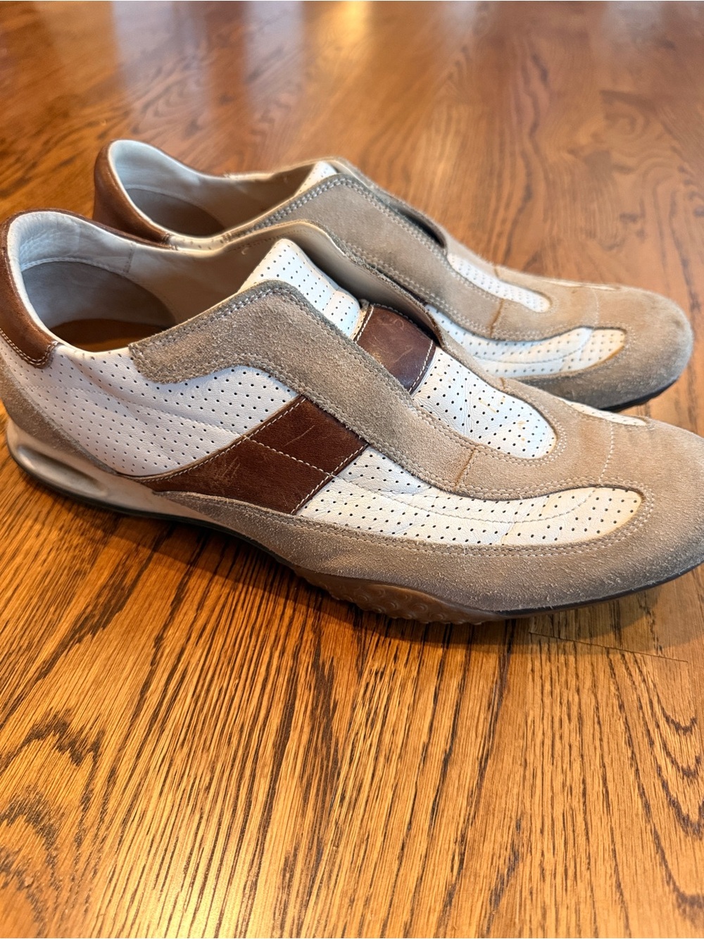Men's Cole Haan Slip-On Casual Leather & Suede Sneakers 10.5 old money, comfy